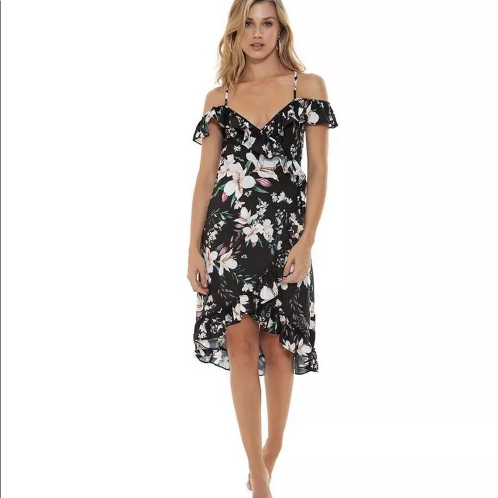NIGHT FALL ROSE DRESS BY AGUA BENDITA